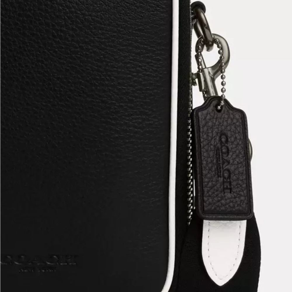 NWT COACH Stanton Crossbody‎ Black Unisex Leather - Picture 6 of 9